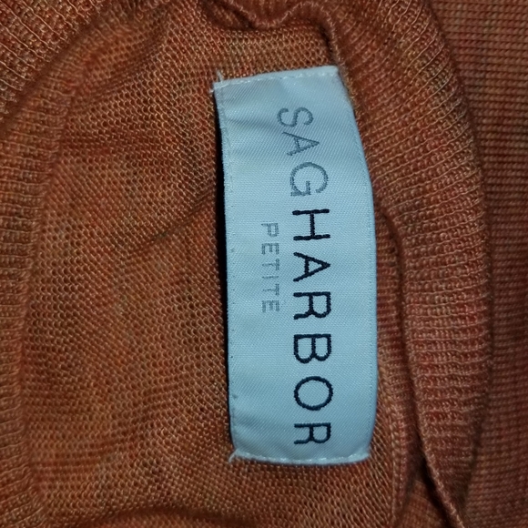 Sag Harbor Petites Orange Spice Sweater Tee Size Medium - Picture 6 of 6
